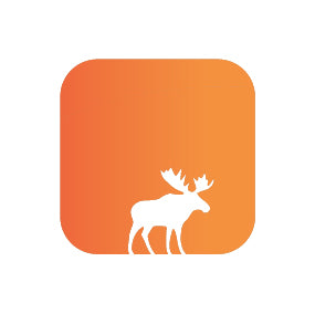 Glasunderlägg - Älgen